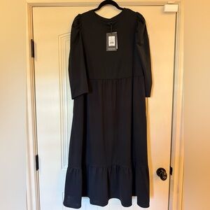 Who What Wear Black Long Sleeve Dress